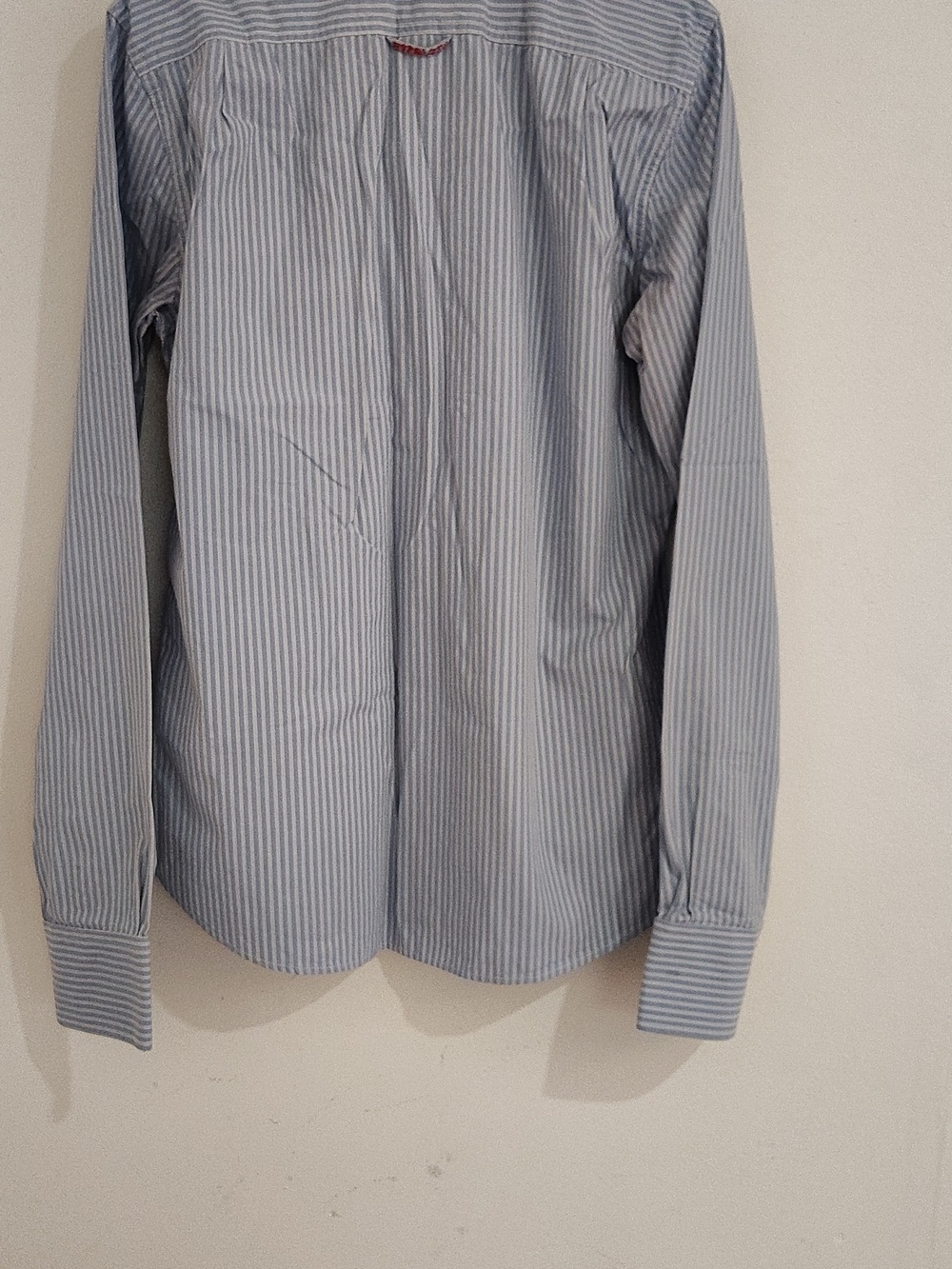 Superdry Men's Blue & White Striped Button-Down Shirt - Picture 8 of 8